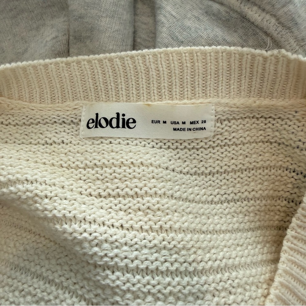 Elodie Cream Knit Tank Top Medium - Picture 3 of 4